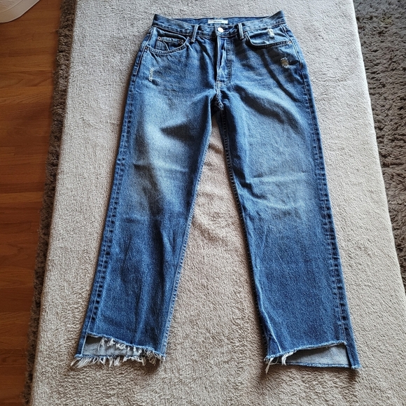 GRLFRND Helena straight leg cropped jeans size 27 - Picture 3 of 16